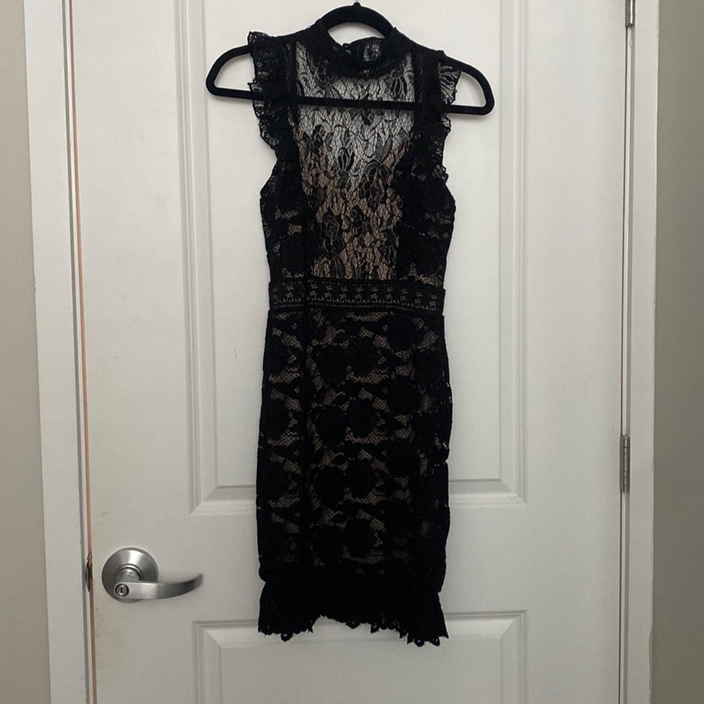 Victorian Apron Mini Black. Dress